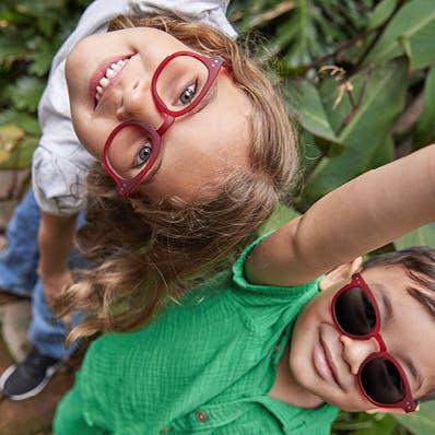 Kids wearing glasses 